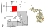 Oakland County Michigan Incorporated and Unincorporated areas Independence Charter Township highlighted